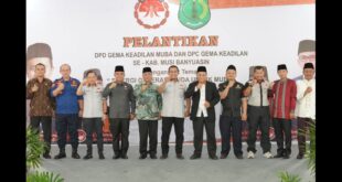 Gema Keadilan Kabupaten Muba Resmi Dilantik, Ini Pesan Pj Bupati